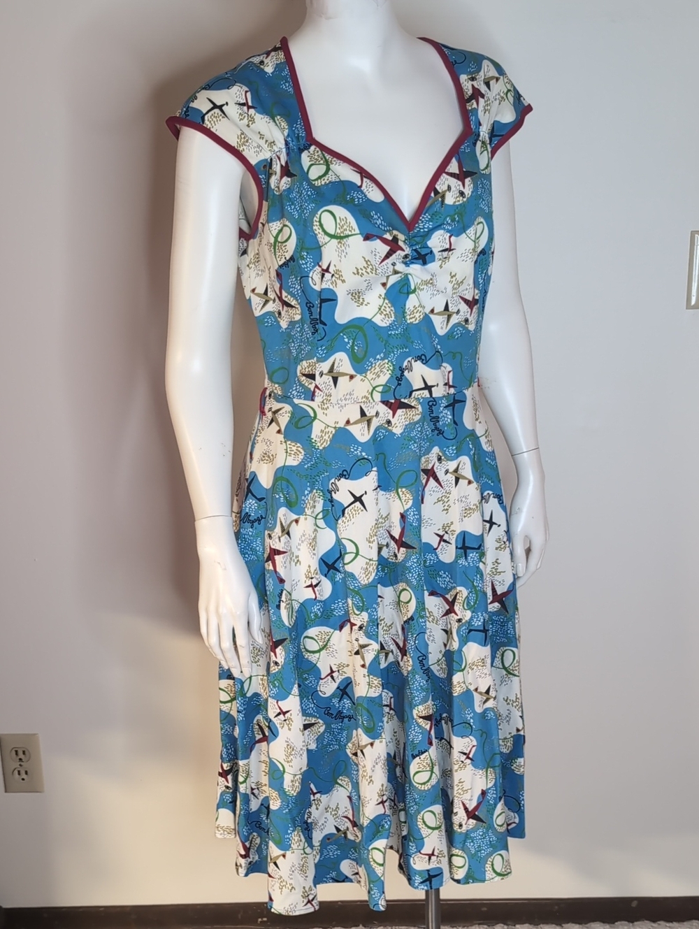 Pin-up Girl Mary Blair Plane Dress L